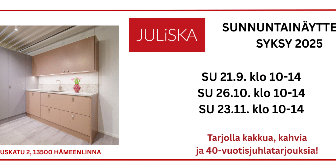 Tervetuloa sunnuntainäyttelyihin tutustumaan Juliskan keittiöihin!