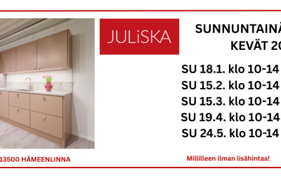 Tervetuloa sunnuntainäyttelyihin tutustumaan Juliskan keittiöihin!